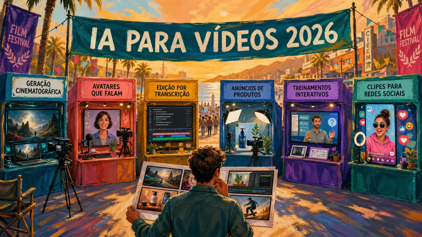 Festival de cinema com seis estúdios diferentes de IA para vídeo sendo comparados por uma produtora